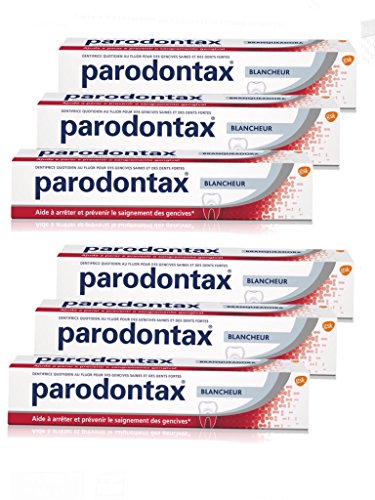 Parodontax Dentifrice Fluor BLANCHEUR - Pate Gingivale pour Gencives - 3 Lots de 2 x 75 ml (B6)