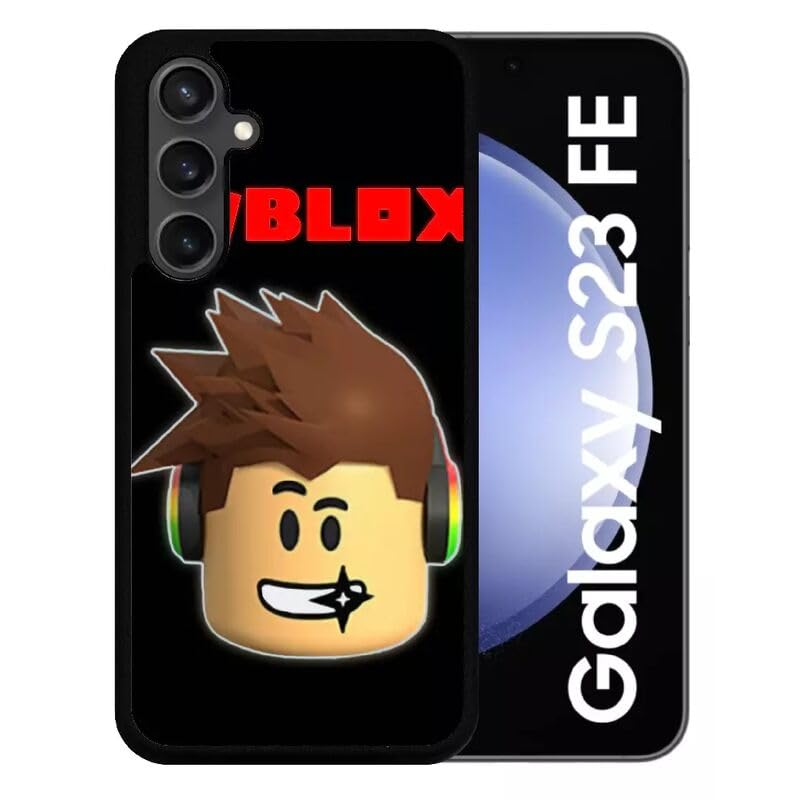 Coque Galaxy S23 FE Roblox en caoutchouc souple noir mat anti-empreintes