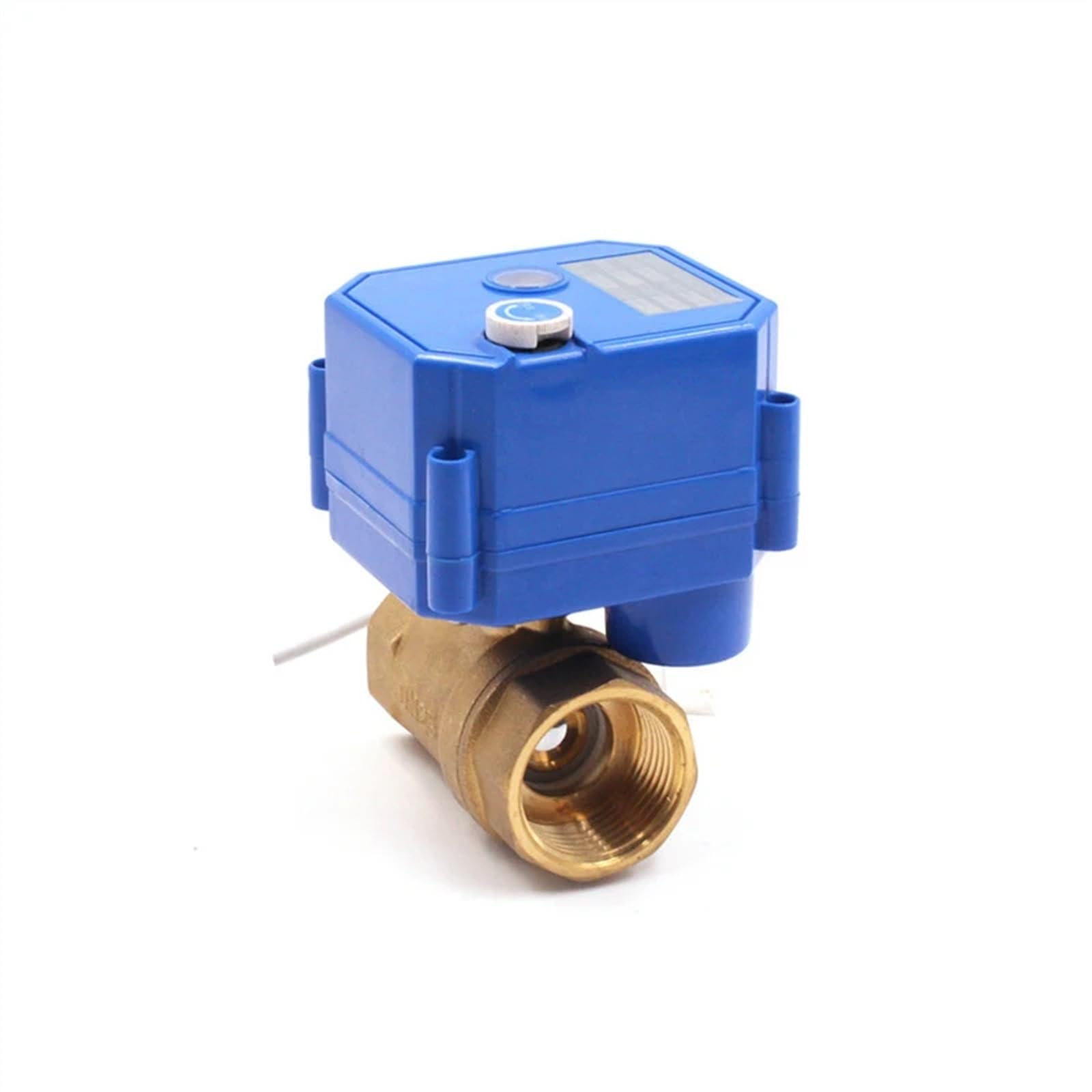 Valvola a Sfera motorizzata 1/4 "1/2" 3/4 "1" Attuatore Elettrico a 2 Vie 2/3 Fili in Ottone con Interruttore Manuale AC220V DC24V DC12V ADC9-24V(DC12V-CR01,0.25 inch)