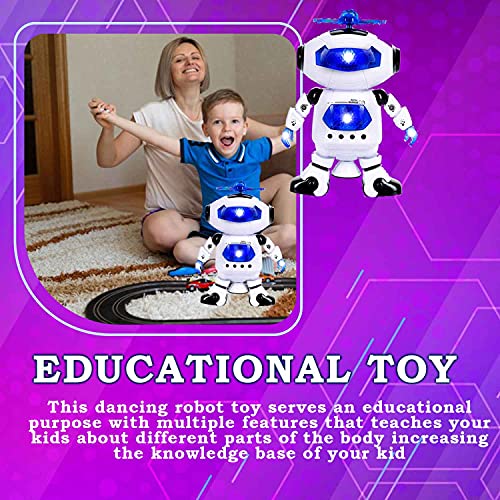 Toysery 40 Walking Robot Toys For Kids - 360° Body Spinning Dancing Robot Toy With Led Lights Flashing And Music, Smart Interactive Electronic Kids Robot Toy, Baby Walking Toy For Toddler Boys And Girls thumb #1
