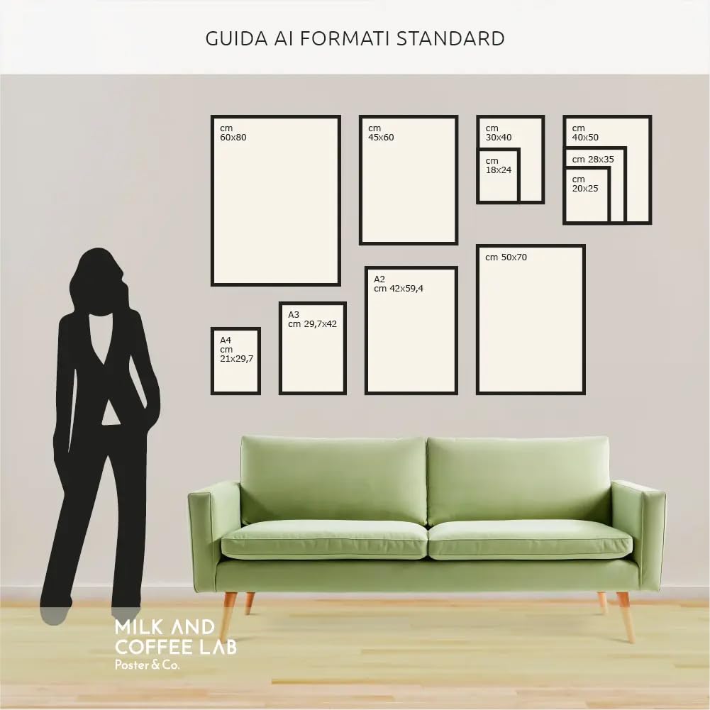 MilkAndCoffeeLab® Set 6 Poster Fashion, Immagini Glamour, stampe artistiche, marchi di moda, decorazioni per pareti casa, soggiorno, camera. Senza cornice. (Jazz Club, cm 50x70)