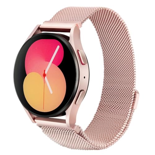 JOHIPI Compatible with Samsung Galaxy Watch 4 40mm 44mm/Watch 4 Classic 46mm 42mm/Watch 5 40mm 44mm Pro 45mm/Active 2/Watch 42mm/Watch 3 41mm/Active 40mm Bands, 20mm Stainless Steel Mesh Loop Strap