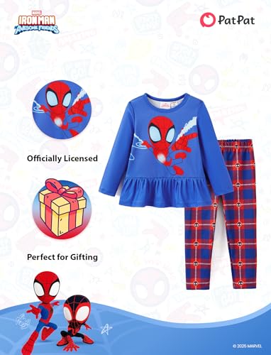 Image of Disney Minnie Mouse Frozen Princess Marvel Toddler Girls Clothes Long Sleeve Sweatshirt + Leggings 2pcs Outfits Set 2-6Y