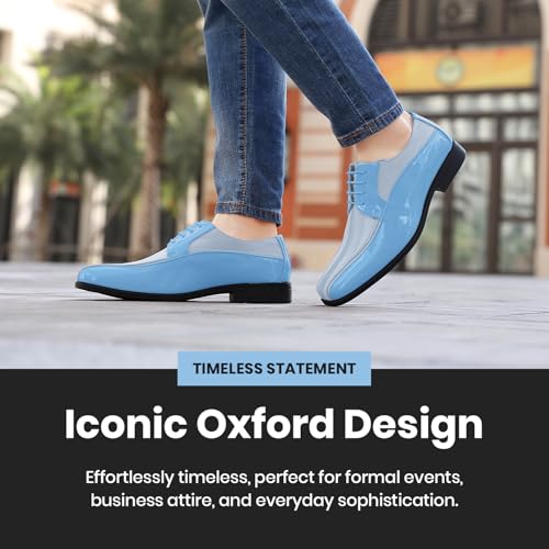 Image of Viotti 179, Casual Dress Oxford Shoes for Men, Satin Striped Lace-Ups, Men's Business Casual Leather & Satin Shoe, for All Formal Occasions