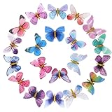 AOPRIE Butterfly Hair Clips for Women 20 Pieces Glitter Barrettes Snap for Girls Teens Colorful Hair