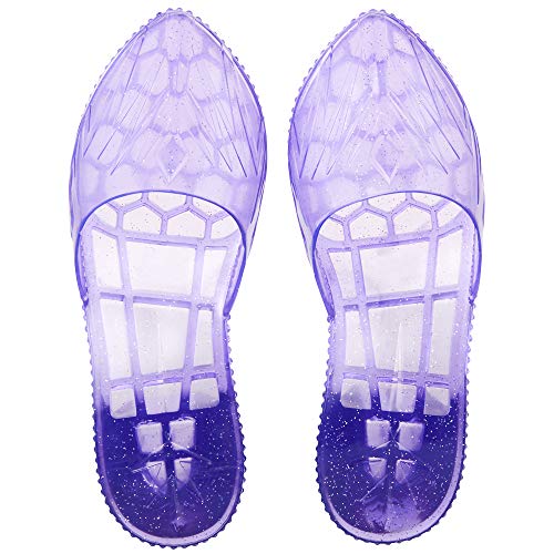 Glop Games Zapatos Frozen 2 Acto 1-Elsa-inspirados en la película Disney, siéntete como una Princesa, Color Morado-Lila con Glitter (Jakks Pacific 20501)