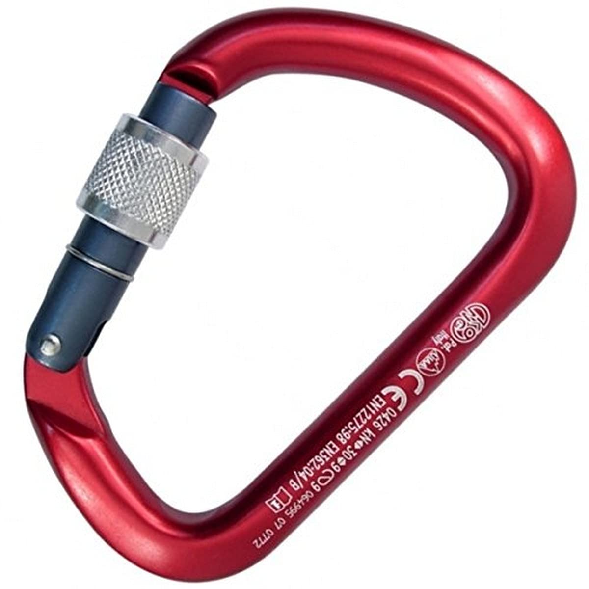 Desconocido Kong XARGE aluminiowy trzpień gwintowany korpus anodyzowany karabińczyk unisex dla dorosłych czerwony (czerwony), jeden rozmiar