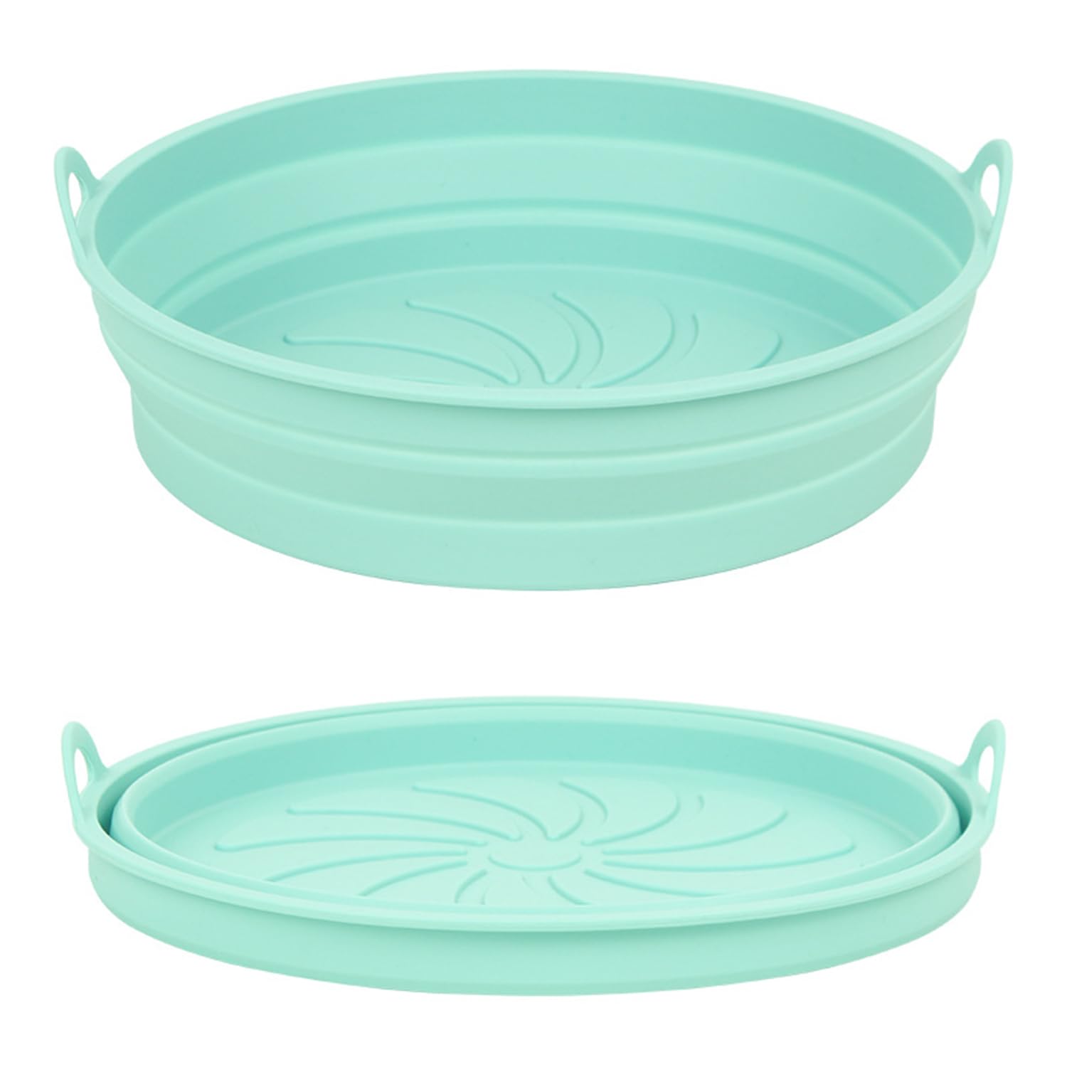 Air Fryer Silicone Pot, 8 Inch Reusable Silicone Basket, Food Safe for 3 to 5 Qt Oven Accessories, Heat Resistant, Replacement for Paper Liners, Pack of 1, Sky Blue discount deal