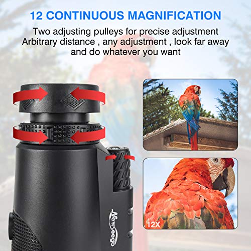 Newseego 50x60 High Definition Monokular Teleskop,Super Zoom Monokular Spyglass mit Smartphone Halter Stativ FMC… – Bild 4