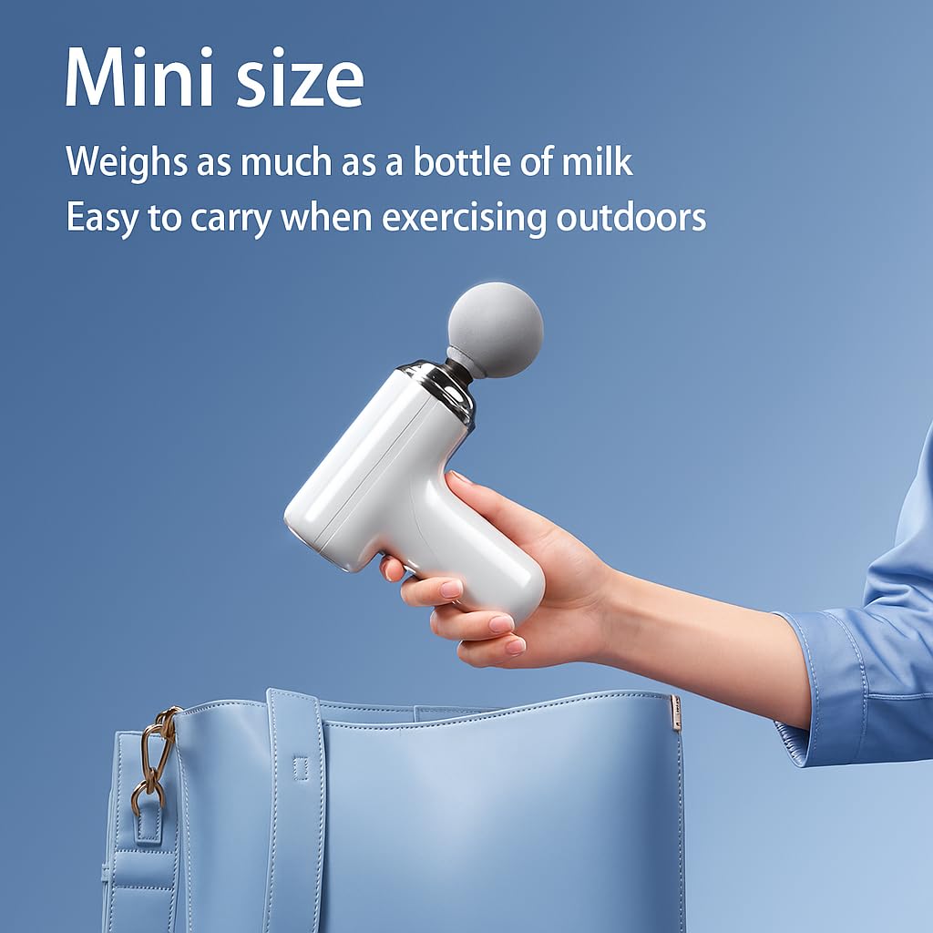 Compact deep tissue muscle massage gun | 6 speed mode, type-C charging | Portable handheld massage for neck, shoulder, back, weapon and legs | Relieves muscle stiffness and fatigue (multicolored) Compact deep tissue muscle massage gun | 6 speed mode, type-C charging | Portable handheld massage for neck, shoulder, back, weapon and legs | Relieves muscle stiffness and fatigue (multicolored)