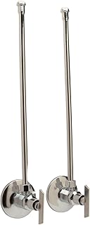 Zurn Z8802-XL-LRLK-PC - Standard Stop with Flexible Lavatory Supply and Pair of Control Stops Loose Key with Copper Risers Supply Kit