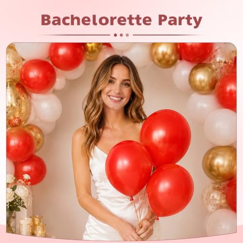 Image of Red Balloons, 12 Inch Red Latex Party Balloon