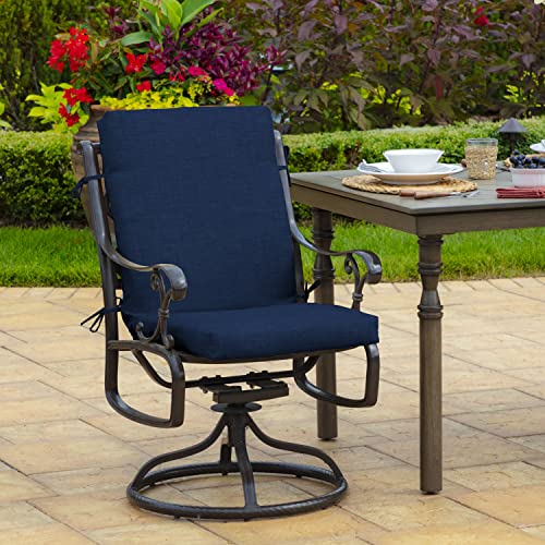 Image of Arden Outdoor Midback Chair Cushion, 18 x 16.5, Sapphire Blue Leala