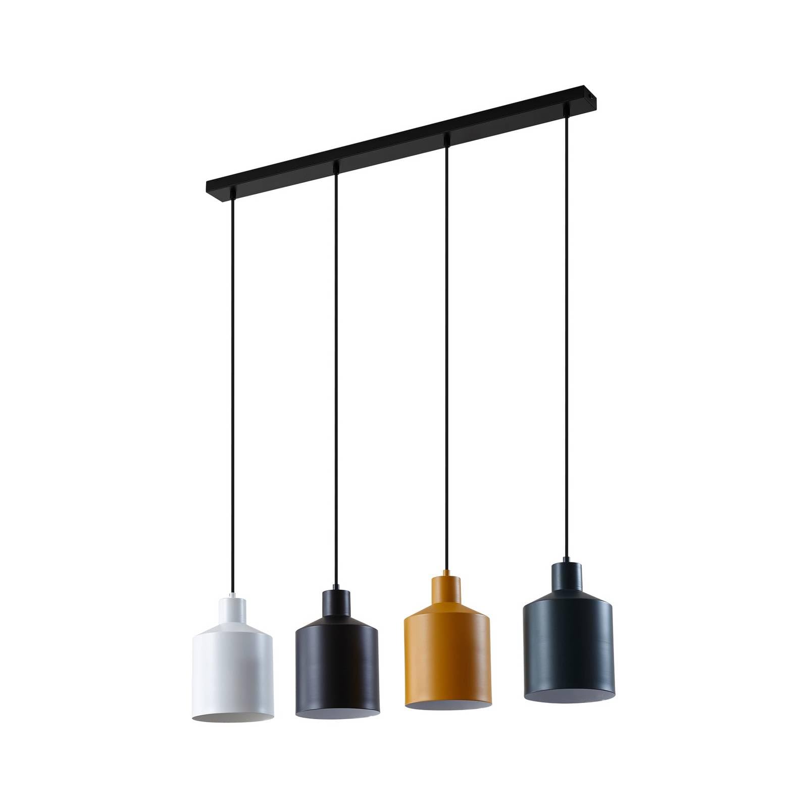 Lindby Pendelleuchte Tirane – Moderne schwarze Metall-Pendelleuchte, 4-flammig, E27
