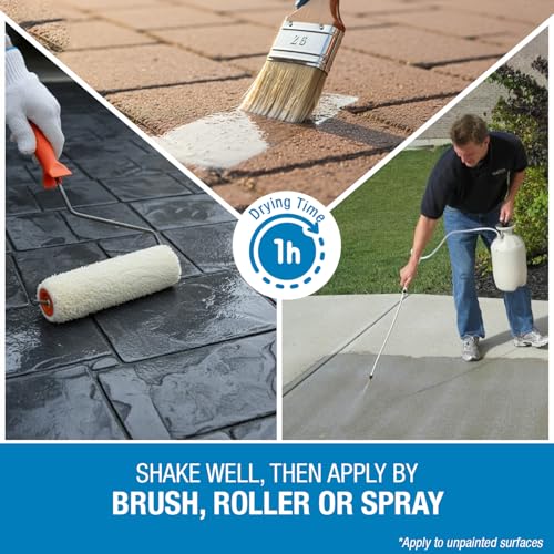 Image of Rain Guard Concrete Sealer Concentrate | Makes 2 Gallon | Natural Finish | Deep Penetrating Protection Against Water and Salt Damage for All Concrete Surfaces | Silane /Siloxane Waterproofer