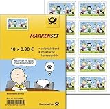 briefmarken internationales jahr des kindes  Markenset Peanuts Rasselbande 10er Set 0,90 Cent selbstklebend Standardbrief international