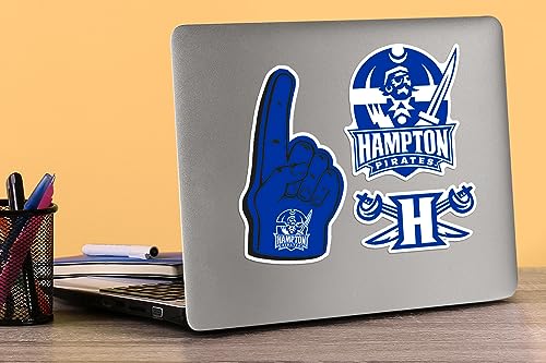 Image of Hampton University 9ct Vinyl Large Deluxe Stickers Variety Pack - Laptop, Water Bottle, Scrapbooking, Tablet, Skateboard, Indoor /Outdoor - Set of 9