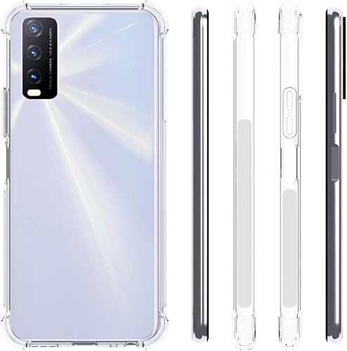 Miniatura 2 de Funda para Vivo Y20 / Y20S / Y11s TPU transparente cuatro esquinas cubierta protectora transparente suave funda