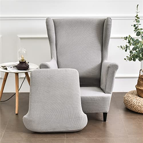 Highdi Wingback Chair Covers 2 Piece Stretch Wing Chair Slipcover - Image 2