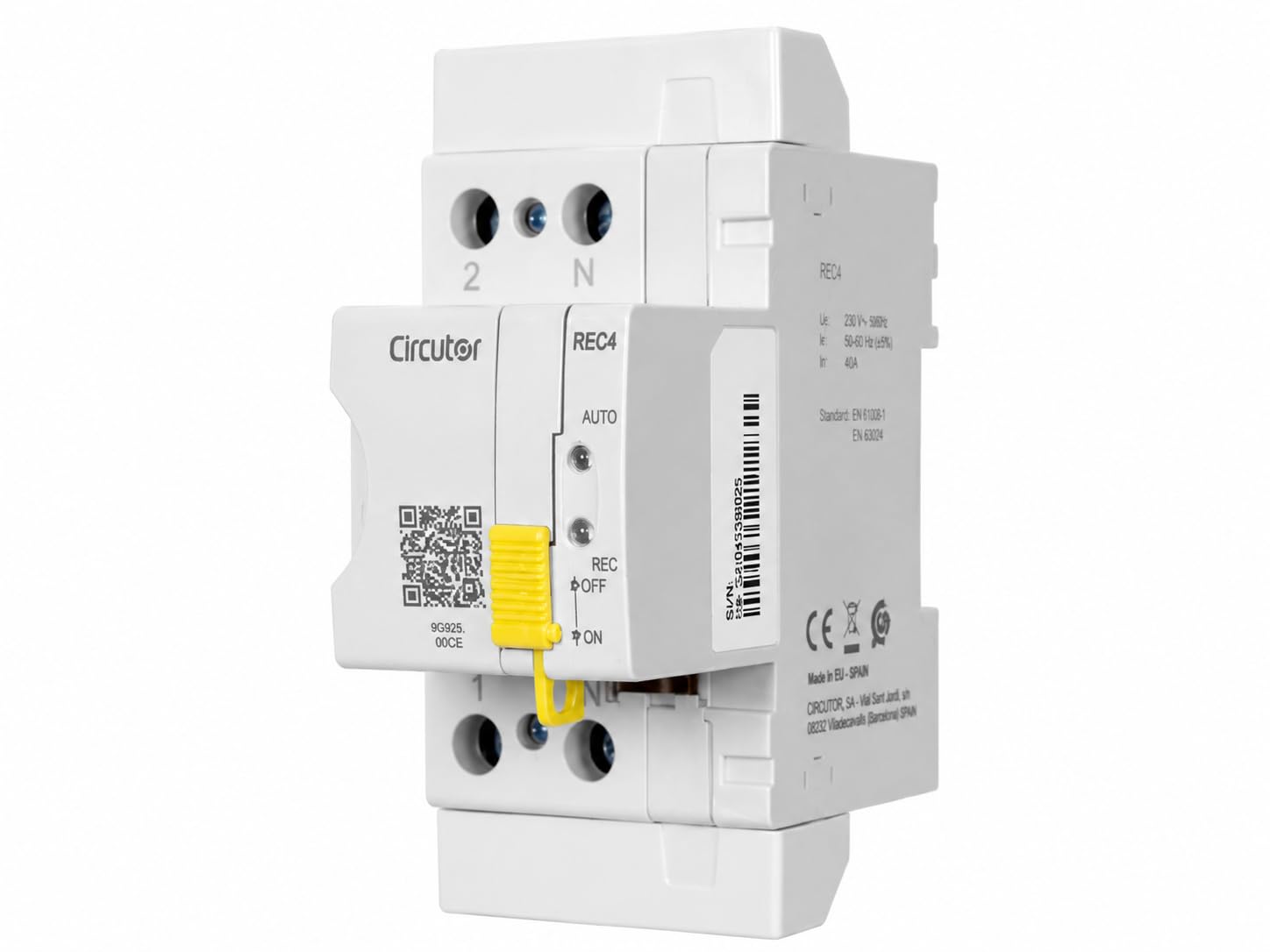 RASMACOR | CICUTOR REC4-2P-40-30 Interruptor Diferencial Autorearmable 2P 40A 30mA Tipo A | Rearme Automático | Codigo: P26A21 | Tiempo de reset 10/20/60 s