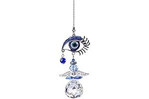 Blue Evil Eye Angel Car Charm for Protection and Good Luck