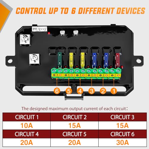 Image of Nilight 6 Gang Switch Panel APP RGB 12V 24V Circuit Control System 4-Mode