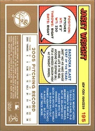 Miniatura 2 de 2006 Bazooka Gold Chunks #195 Jaret Wright MLB Baseball Trading Card