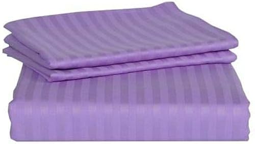 Miniatura 4 de Yarns of Cotton Juego de sábanas para sofá cama tamaño matrimonial con rayas grises elefantes, 100% algodón egipcio, 600 hilos, se adapta a