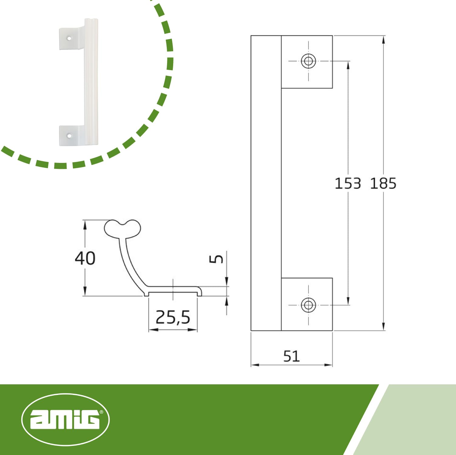 Amig, Handle for Sliding Doors Mod. 3050-185 x 26 mm, with Offset Body Ideal for Interior Sliding Doors and Wardrobe Doors - Image 4