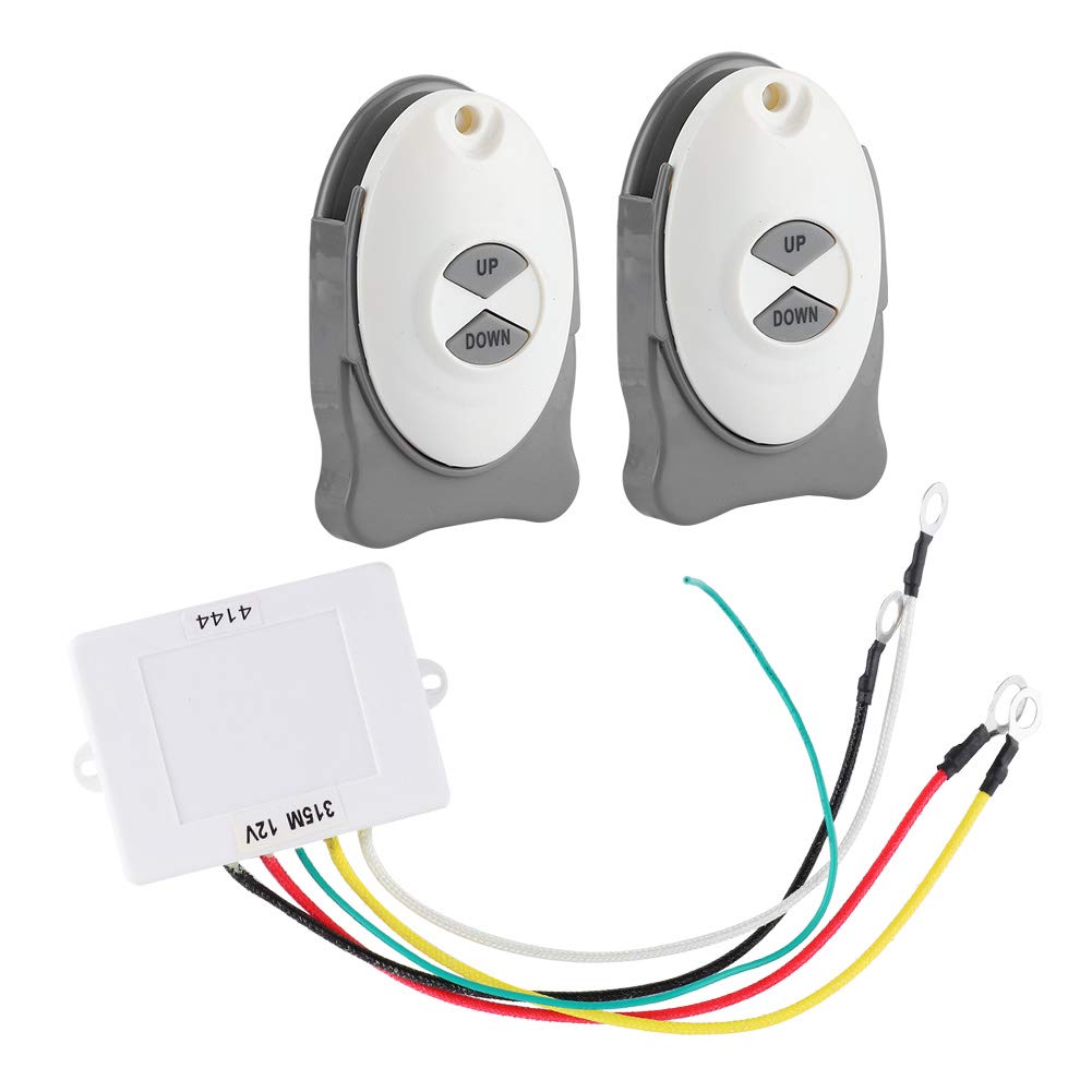 Fernbedienung Ankerwinde,Drahtlose Fernbedienung Ankerwinde,Boot Segel Controller,Anker Fernbedienung Ankerwinde Drahtloser Schalter Trimm Controller Marine Boot Segel Zubehör 2 Sender Boot Zubehör
