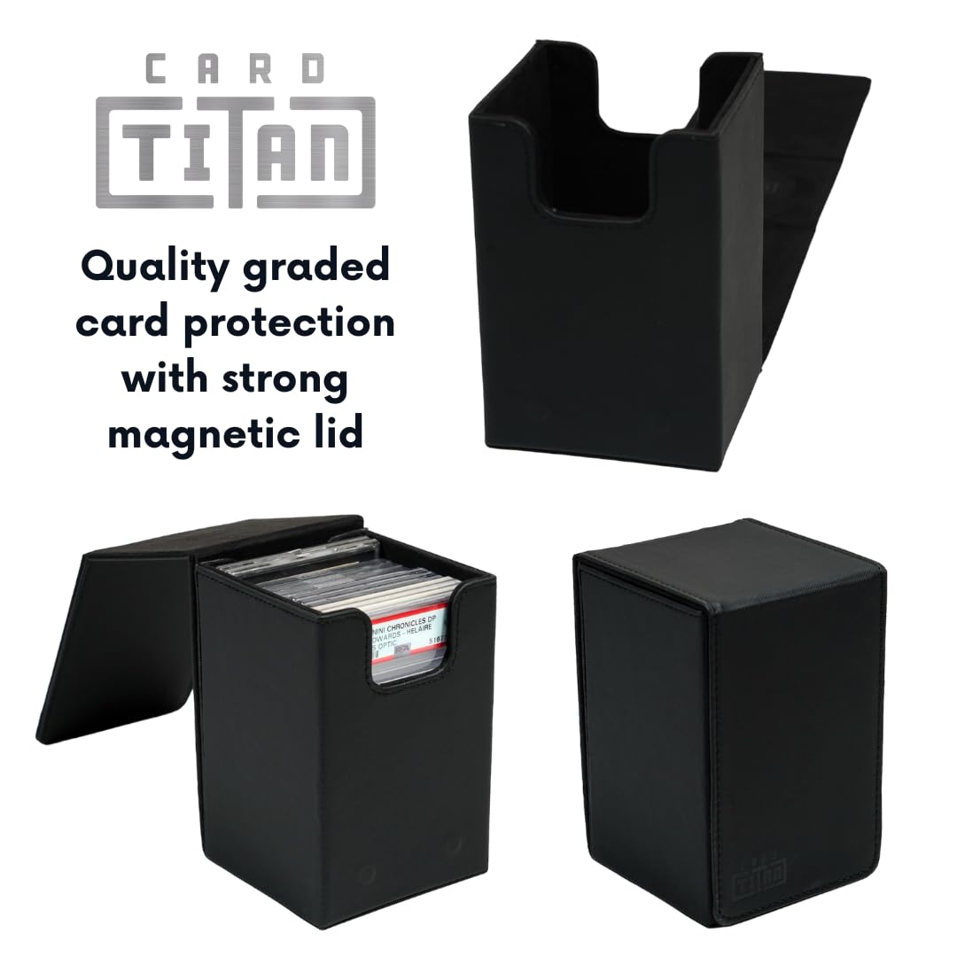 bcw graded card box Latching Case 2 Row **WHY PAY MORE?  Northwest Sportscards They are notched and tabbed to hold into place and they also provide some structural support for long stacks of cards Graded Trading Card Box