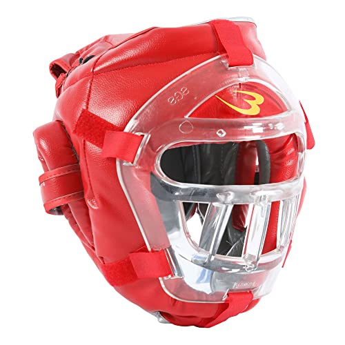 BODYMAKER(ボディメーカー) ヘッドガードDX 格闘技 空手 ボクシング キックボクシング 総合格闘技 練習 道場 ヘッドガード スパーリング プロテクタ FREE レッド×イエロー