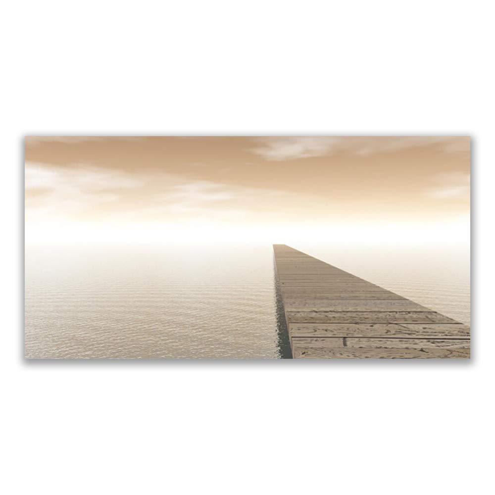Impression sur verre trempé 120x60cm tableau mural moderne de mer Tulup