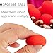 Apipi 10 Pcs Magic Props Set- 4 Red Magic Sponge Balls, 2 Color Changing Silk Hanky Magic Scarves, 2 Magic Metal Ring Chains and 2 Thru Dollar Bill Magic Pens for Magic Penetrating Trick Streets Toys