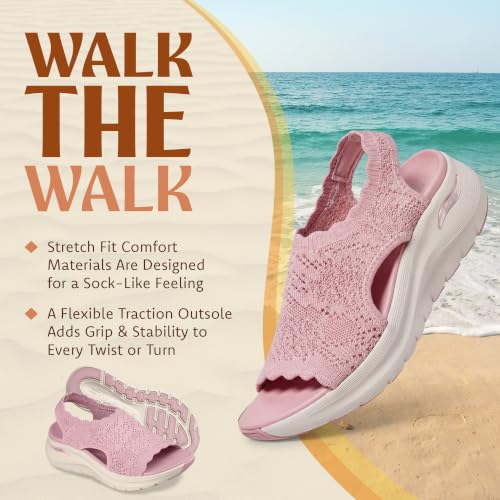 Image of Skechers Women's Arch Fit 2.0 - Flawless Choice | Arch Fit 2.0 Sandal, Yoga Foam Cushioned Footbed, Machine Washable, Stretch Fit, APMA Seal of Acceptance