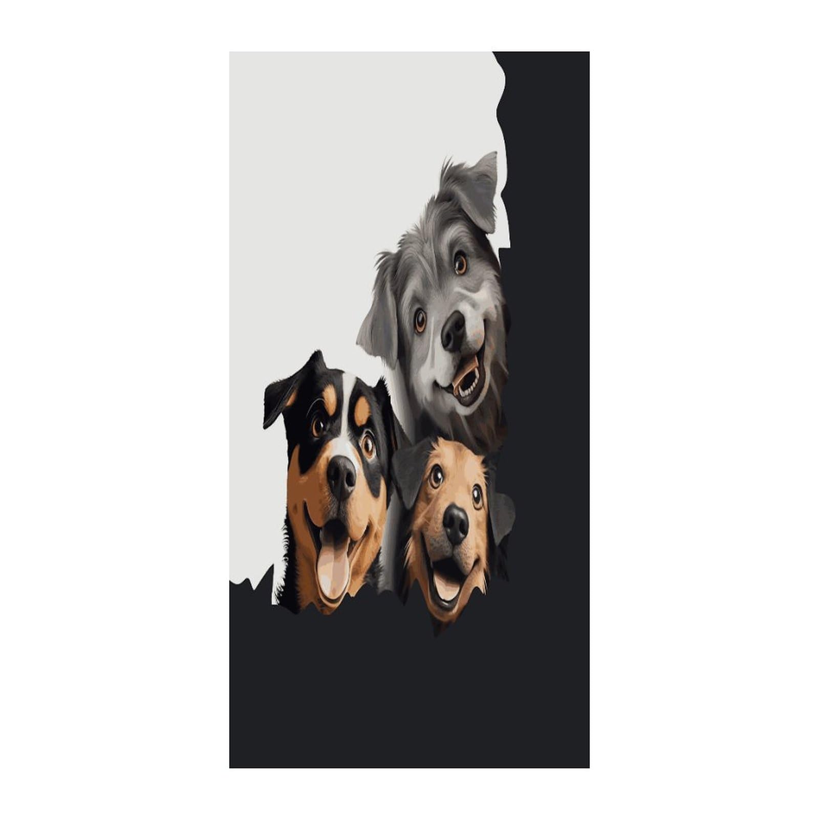 Fekiloot Style Funny Puppy Dogs Door Curtain Room Divider Curtains
