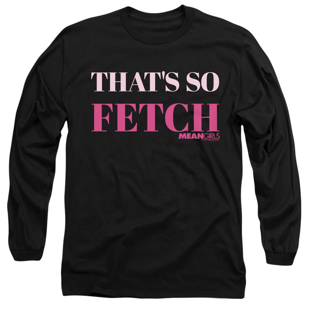 Mean Girls That's So Fetch Mens Long Sleeve T Shirt, Black, XX-Large