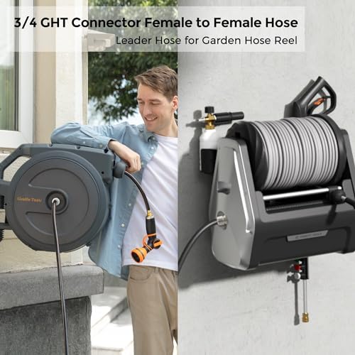 Giraffe Tools Leader Hose 5ft x 5/8\", Custom Length, Heavy Duty, No Kink, Flexible, Rubber Garden Hose, Leakproof Water Hose with Female to Female Fittings, 600 Burst PSI - Thumbnail 3