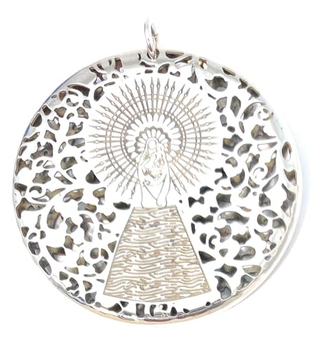 Médaille Virgen del Pilar en argent de Ley évitez les allergies avec un bijou pur