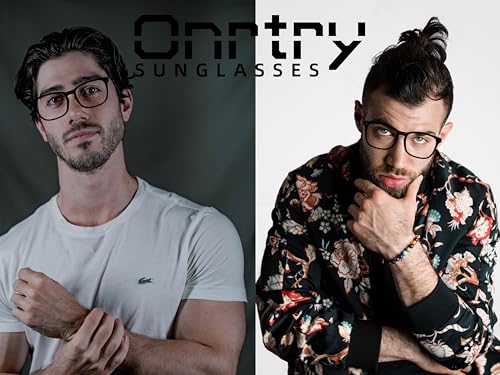 Image of Onrtry Non Prescription Glasses for Men Women Square Clear Lens Eyeglasses