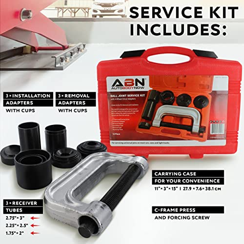 Abn Ball Joint Press Tool Set - 10Pc Ball Joint Remover Tool Ball Joint Press Kit Service Tool Kit With Adapters #TOP2