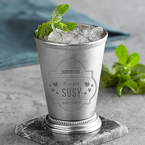 CenterGifts Personalized Baby Shower 11 Oz Mint Julep Style Cup