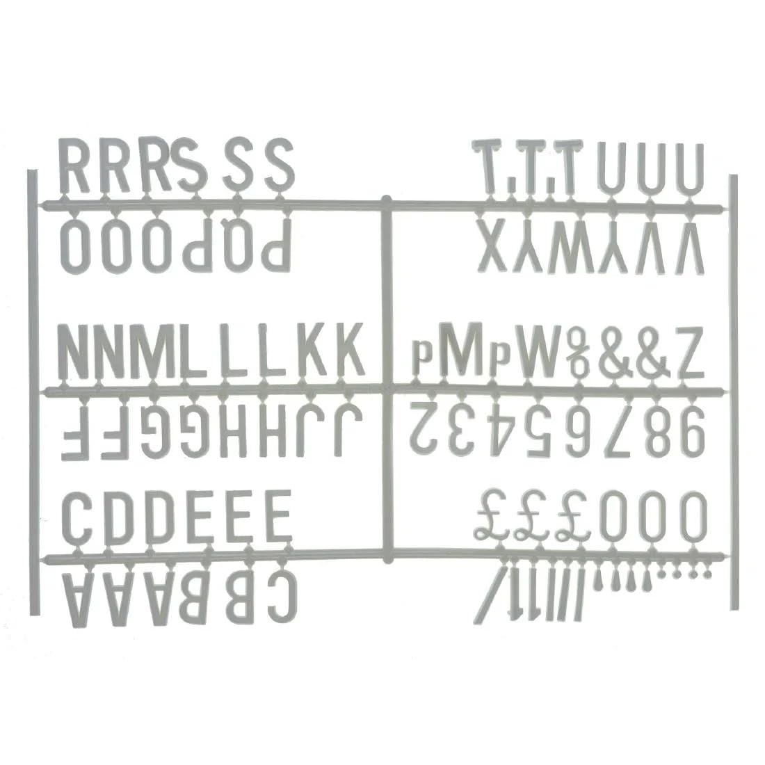 Beaumont Peg Board Lettering 20mm White (6 Pack) - Plastic Letters for DIY Messages, Menu Bords, Kitchen Notes, Ideal for Cafes, Pubs, Restaurants