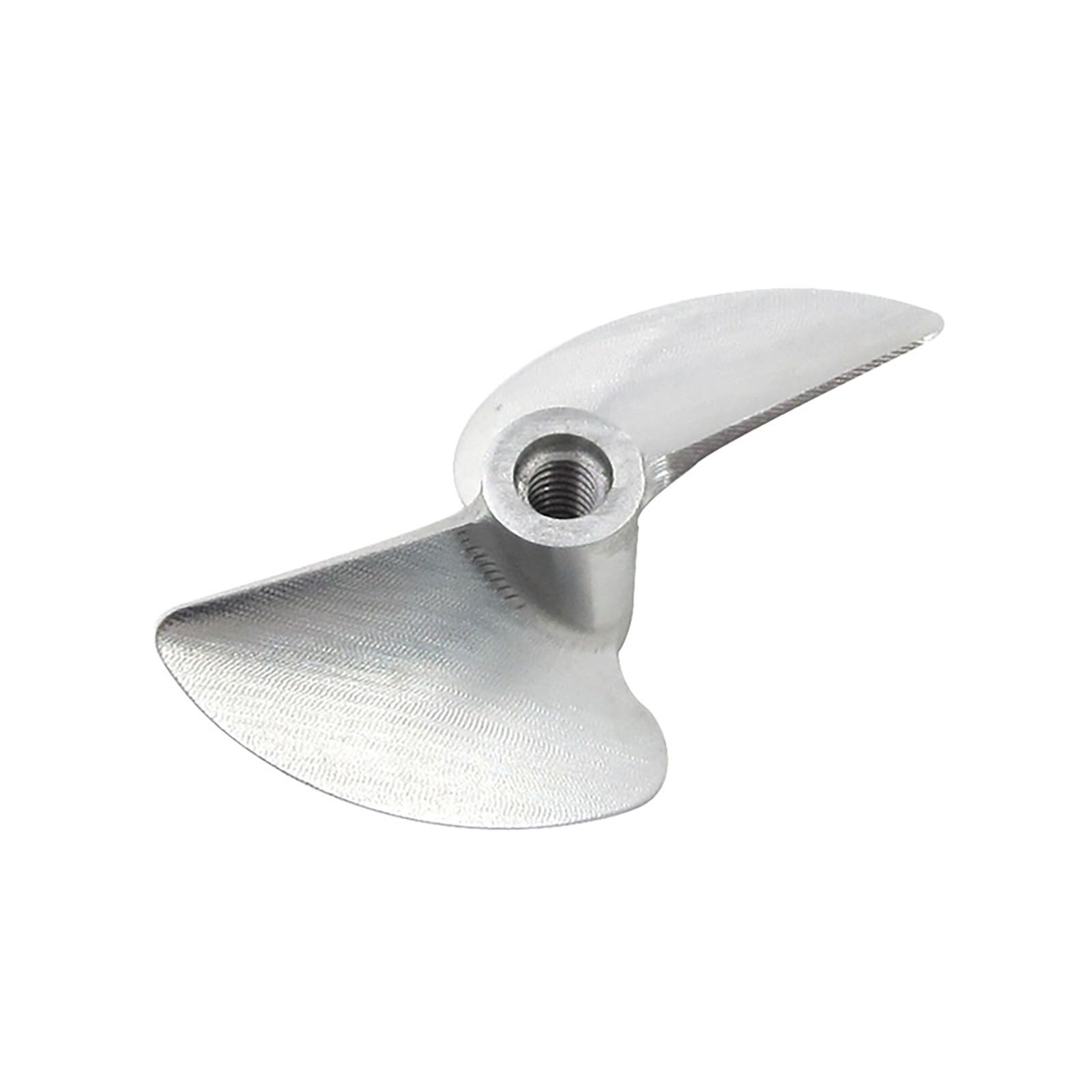 RC Boat Propeller 2-Blade Semi-Submerged CNC Aluminum Alloy Prop M4 Thread 30mm–45mm Silver Metal Racing Boat Upgrade(43mm)