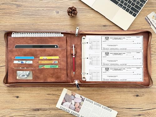 Classeur chèques 3 anneaux : protégez vos documents avec ce journal de bord - 2