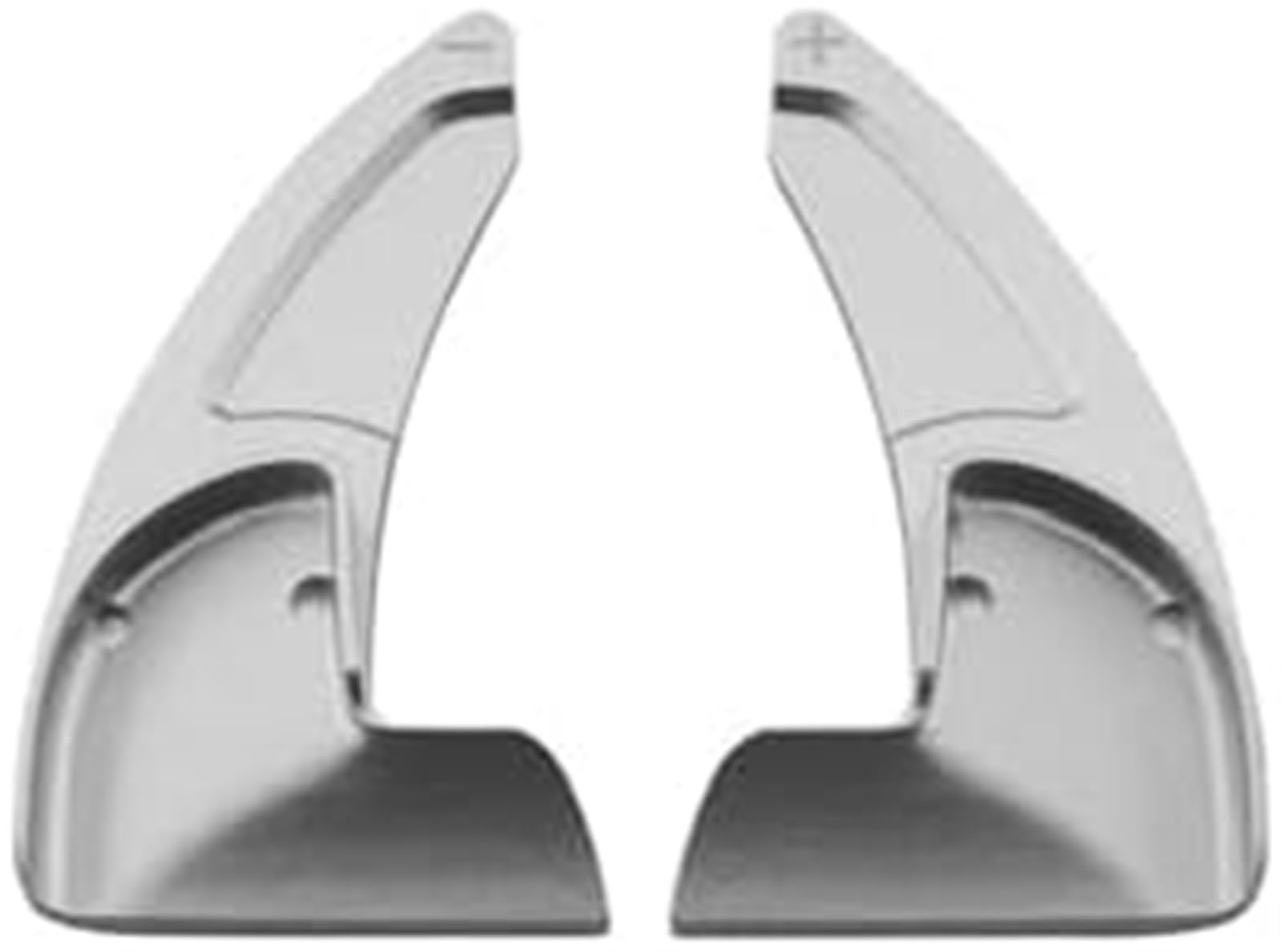 Mkvaxr Silver Car Gear Shift Paddle Paddle Shifter Cover Extensions, For Cherokee Kl, For Grand Wk Laredo Limited Overland 2015-2021 Car Steering Wheel Extension Gear Sticker(Silver)