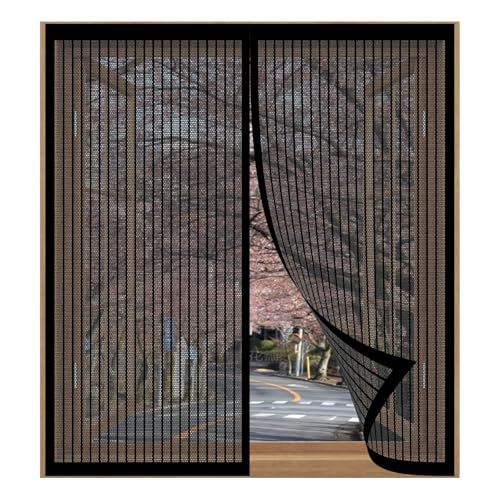 Moustiquaire de fenêtre pose facile en maille noire résistante 117x135 - 2
