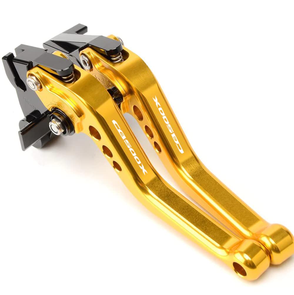 ESPEEDMTC for Honda CB500X 2022 2023 Modified CNC Aluminum Alloy 6-Stage Adjustable Short Brake Clutch Lever Accessories (Gold)