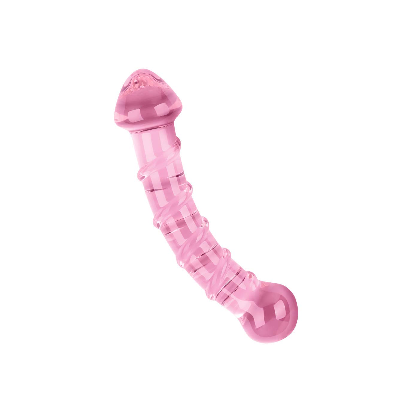 gebogener glasdildo Rosa, glatter, gebogener Glasdildo, BDSM – sissyloving main image 0