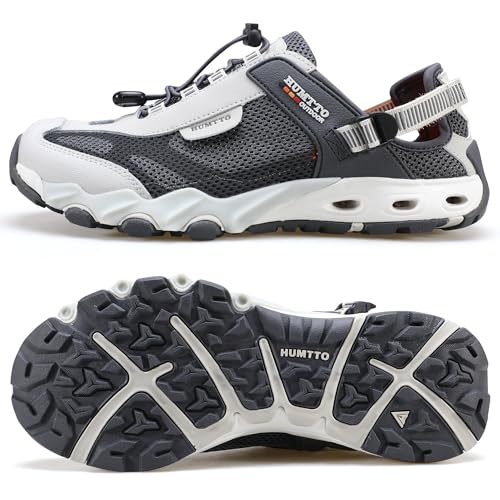 Image of HUMTTO Men's Amphibious Water Shoes - Hiking Sandals for Men Outdoor Water Sandal Closed Toe Non-Slip River Shoes Summer Quick Drying Aqua Shoe